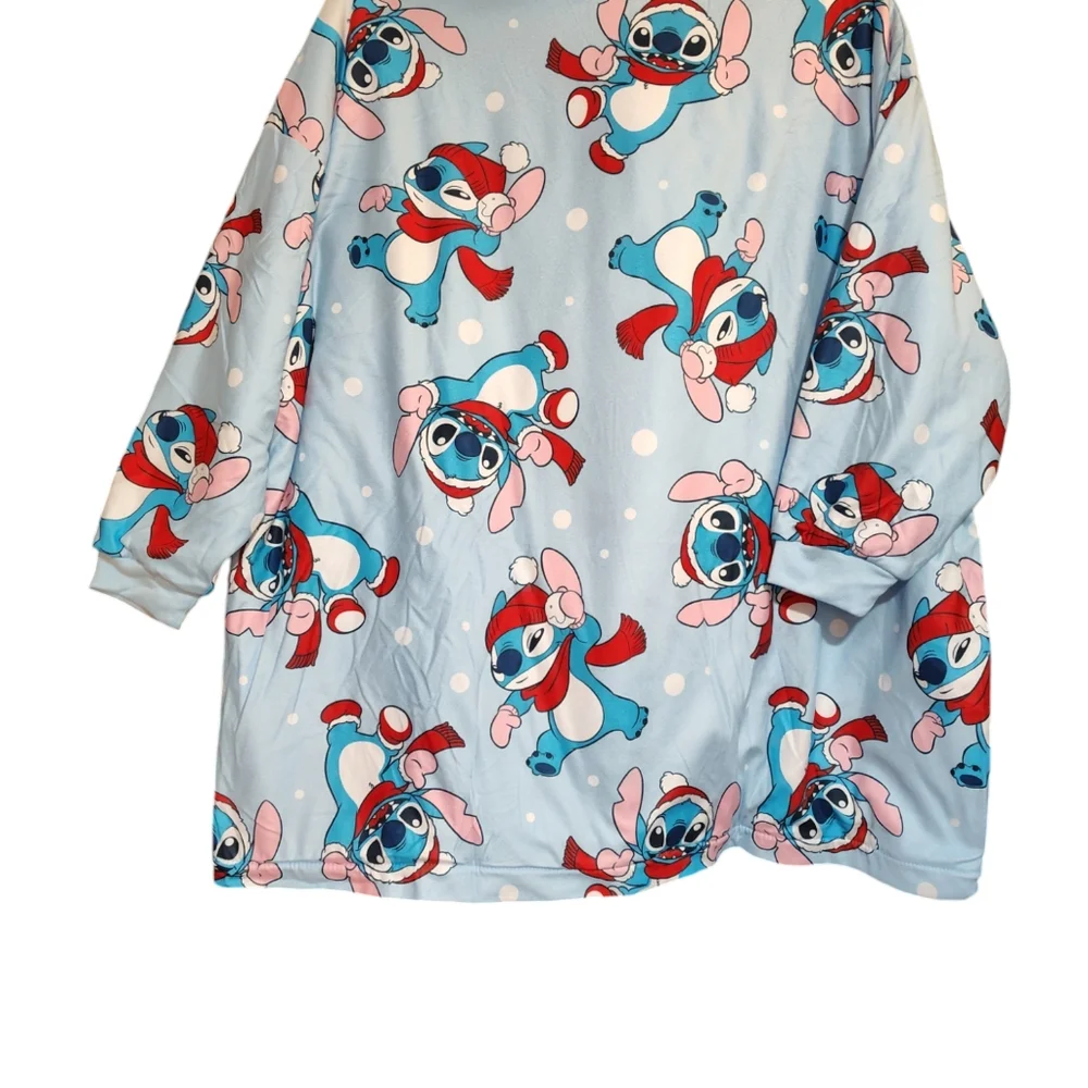 Disney Lilo Stitch Fleece Robe Oversized Hooded Wearable Blanket NEW Kids